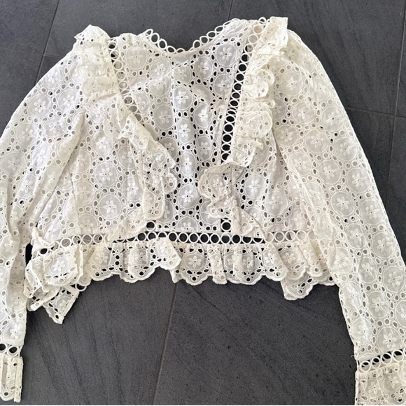 Zimmermann Elegant White Lace Women's Top - Picture 1 of 3